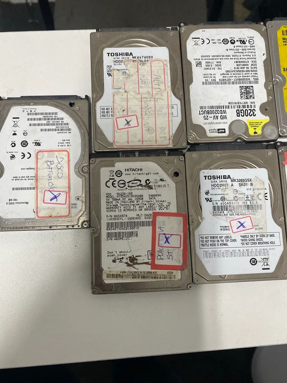16 hds 2,5 de notebook com erro para retirada de peças  - Foto 2
