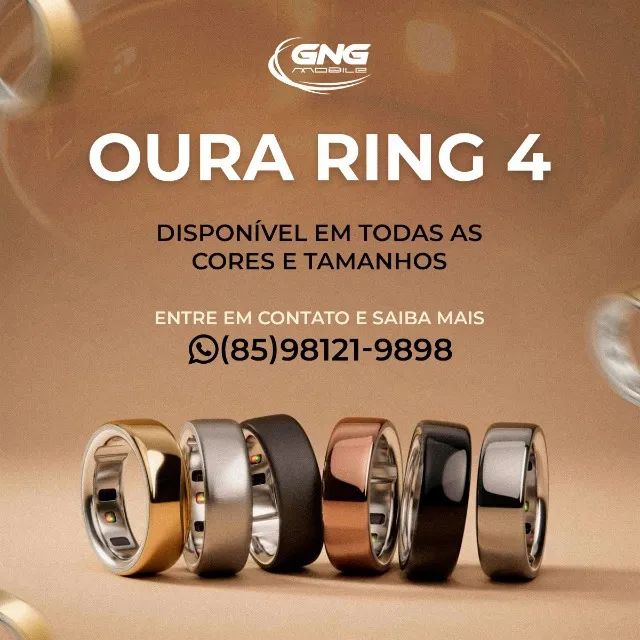 Anel inteligente Oura Ring 4 Geração - Todas as Cores - Novo Anel inteligente Oura Ring 4 Geração - Todas as Cores - Novo