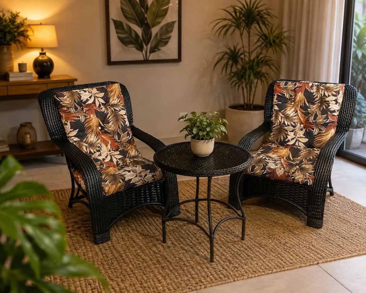 Poltrona com mesa de centro