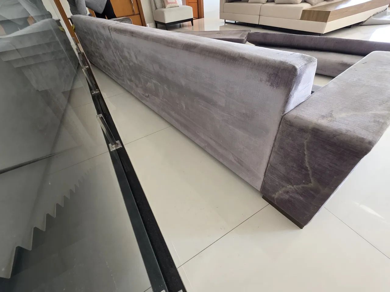 Sofá modular 4,02 x 0,95 m, duas partes - Foto 3