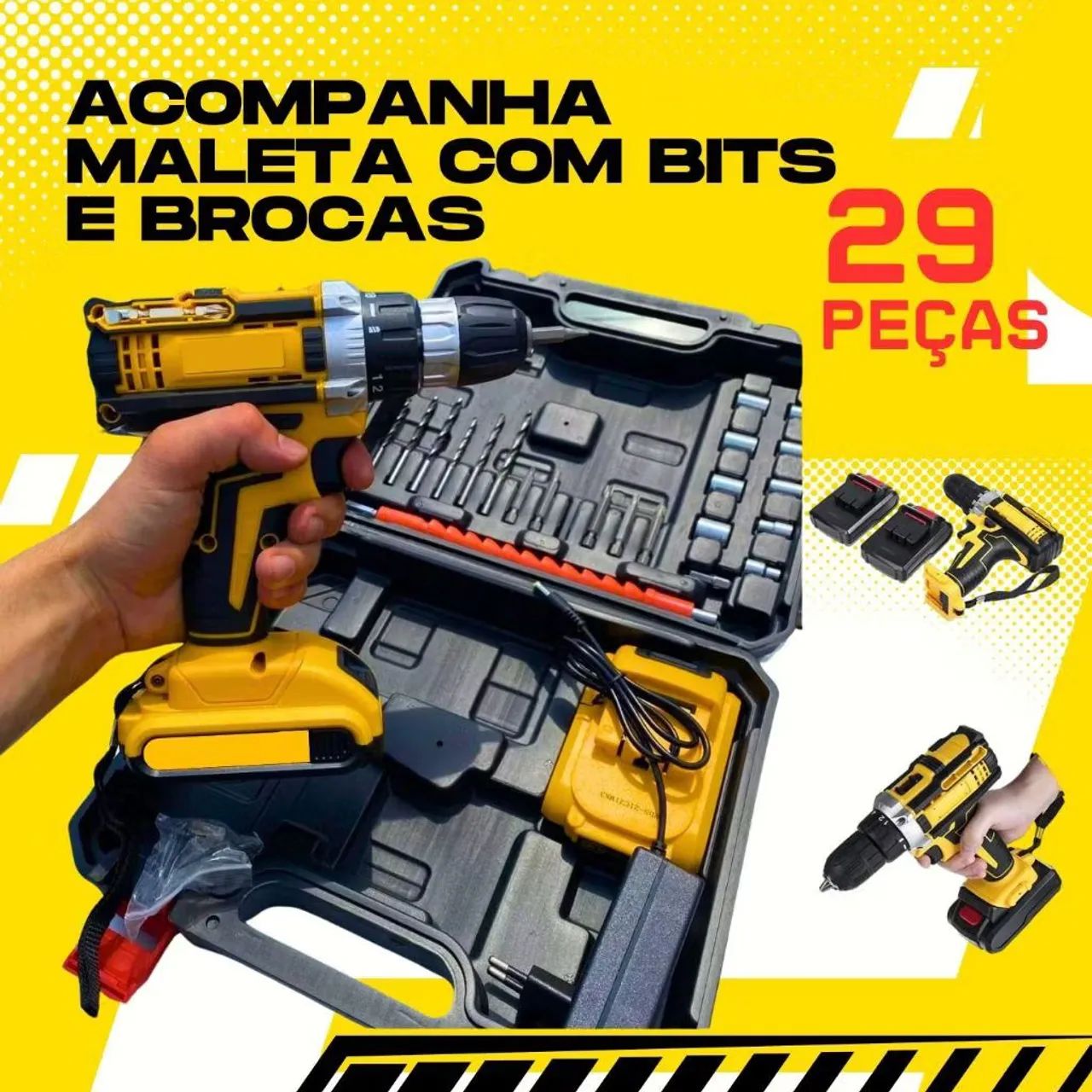 Furadeira Acompanha Maleta com Bits e Brocas.s65578326893441121