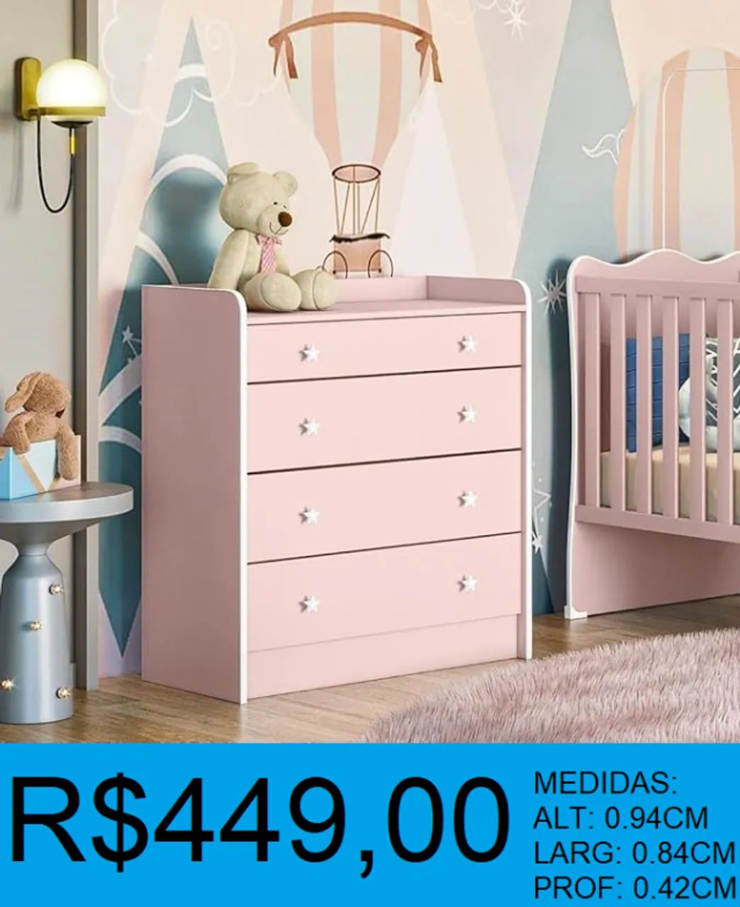 COMODAS INFANTIL -2 CORES DISPONIVEL = COMPRE HOJE E RECEBA EM ATE 72H