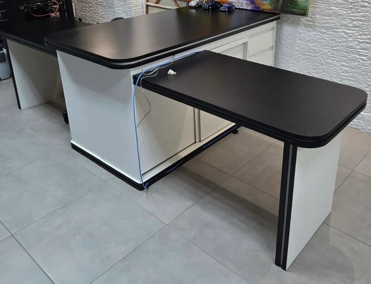 Mesa dupla de escritório 3,1x1,7x0,9m 