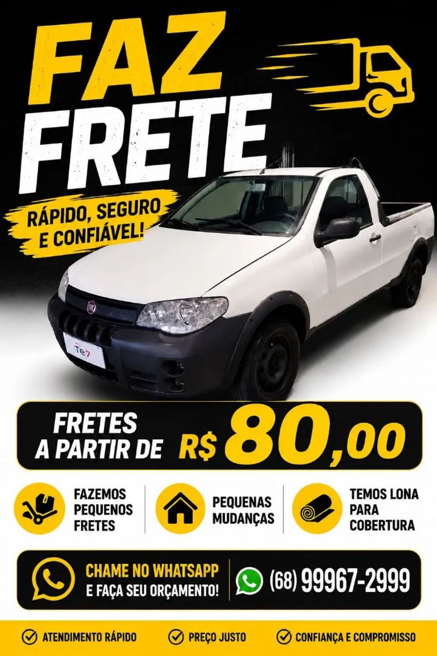 Faz frete apartir 50,00 reais