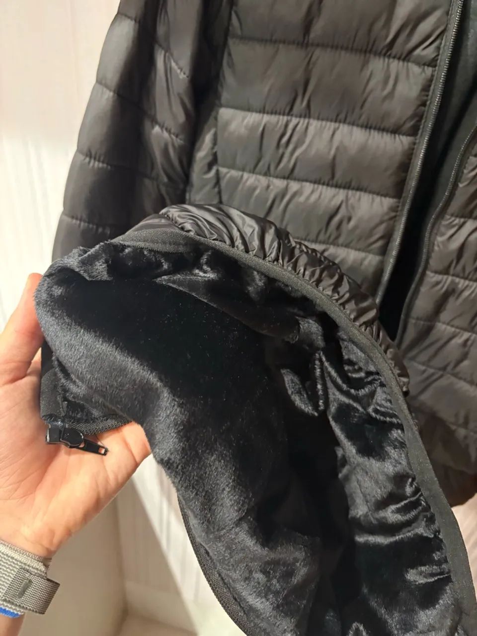 casaco puffer com capuz preto p - Foto 5