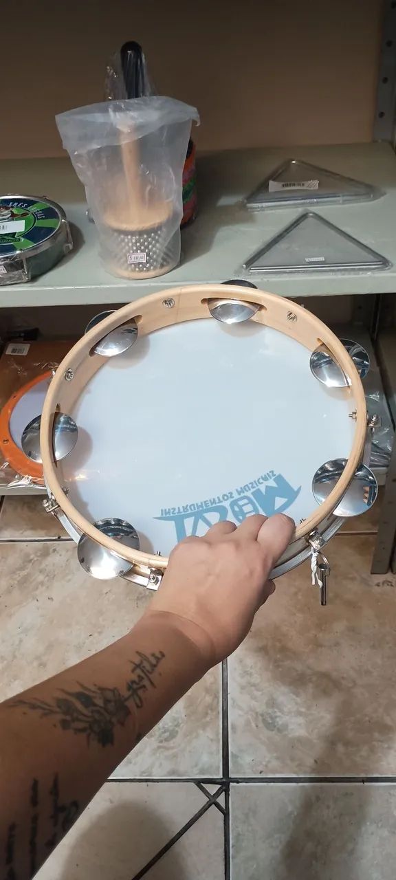 Pandeiros 11" polegadas Madeira bambu profissional Super leve na promoção  - Foto 4