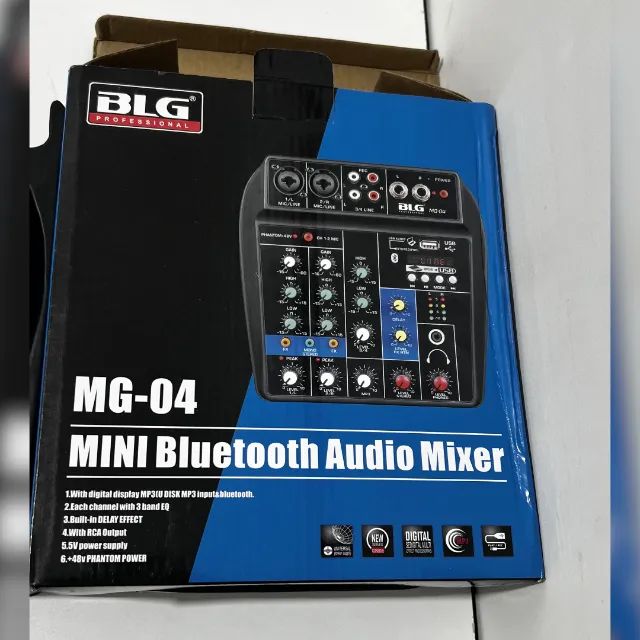 Mesa de Som Bluetooth BLG MG-04 Mini Mixer - Interface USB - Foto 3