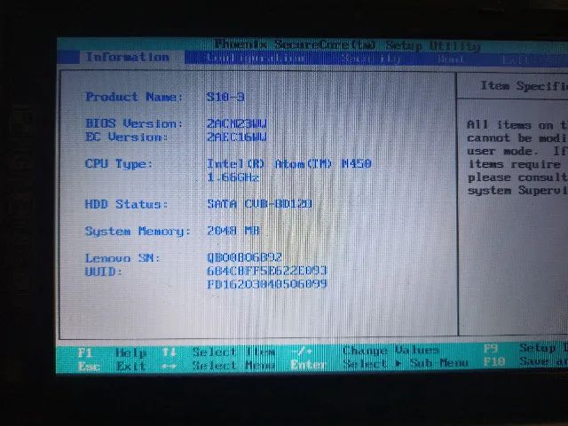 Netbook Ideapad S10-3 - Com detalhes