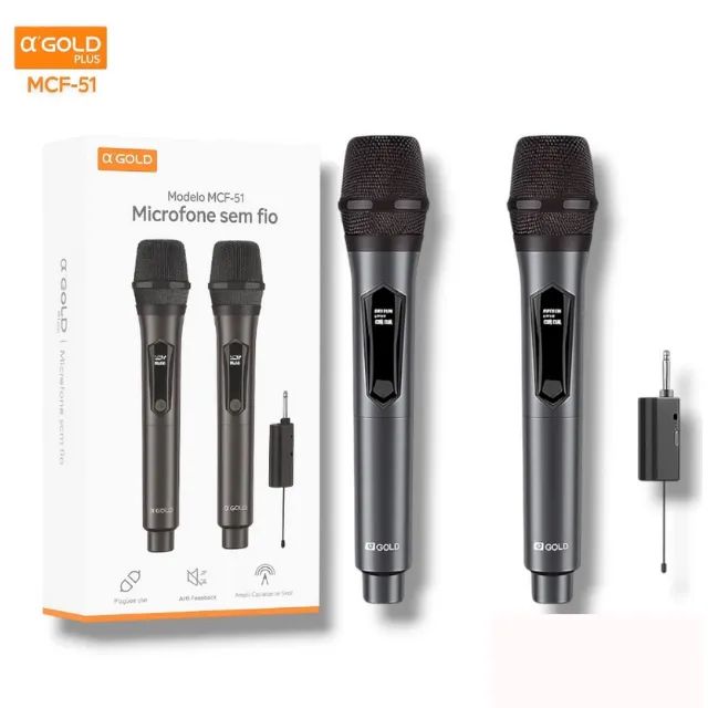 Microfone Sem Fio Duplo 2 Unidades *NOVO*