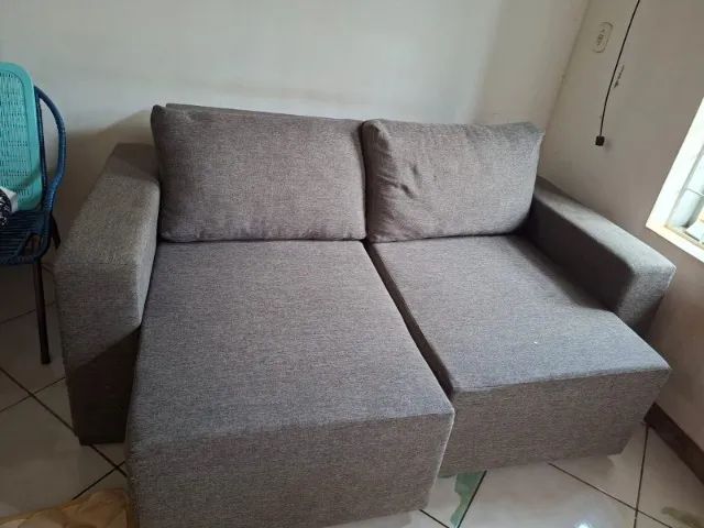 VENDE-SE SOFÁ RETRÁTIL EM TECIDO LINHO - Foto 2