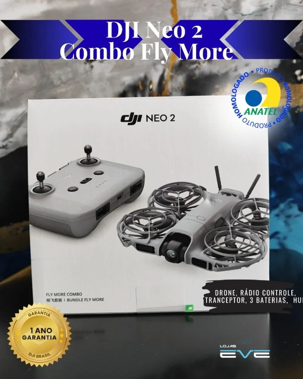 Drone DJI Neo 2 Fly More Combo (com controle)