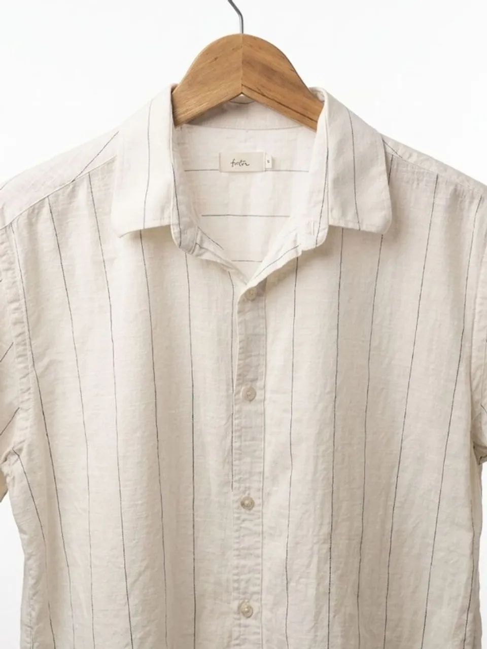 camisa foxton algodão listrada M - Foto 2
