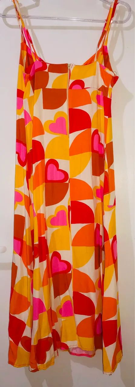 Vestido midi estampa geométrica  - Foto 3