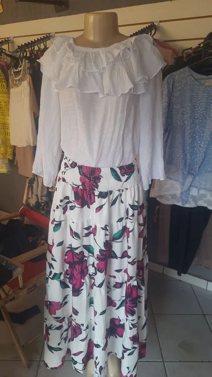 Lindo conjunto Saia e blusa!! - Foto 4