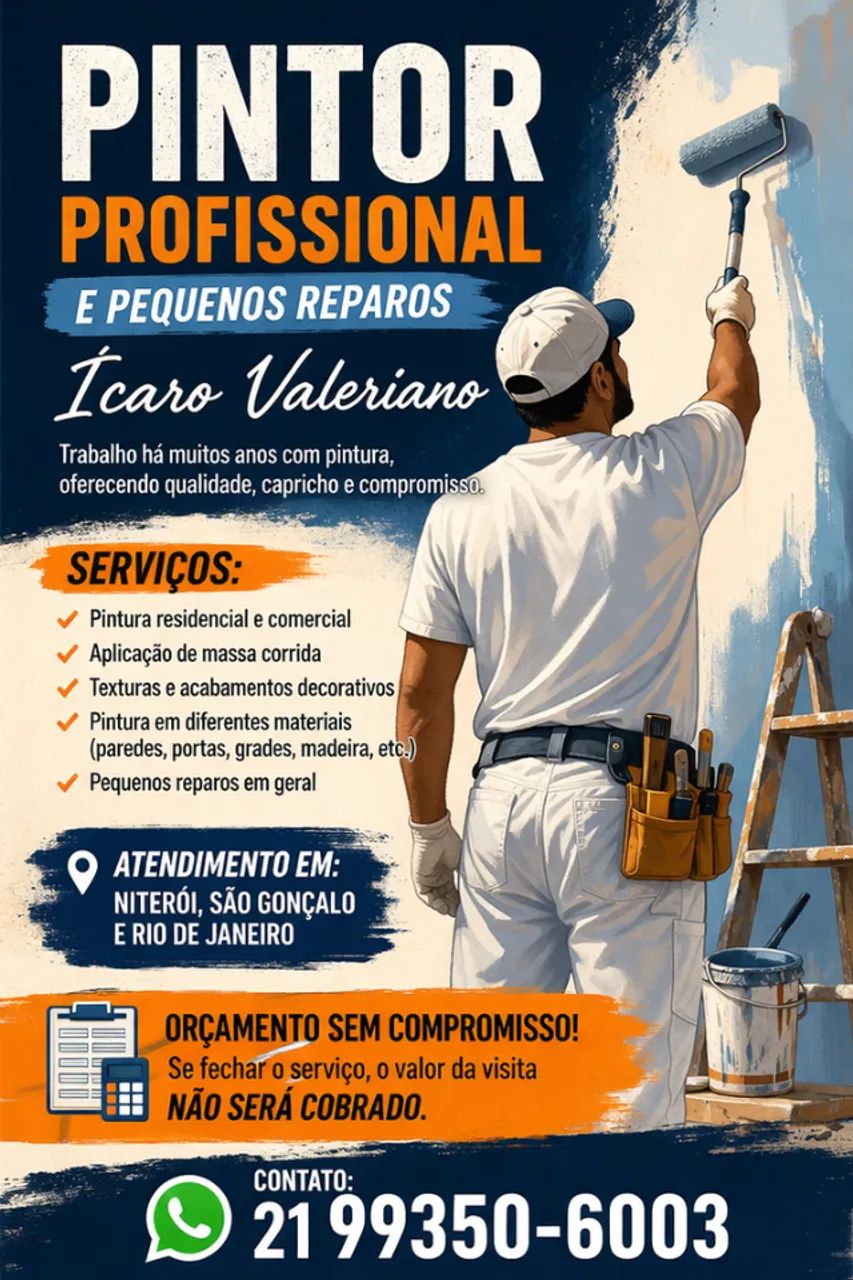 Pintura profissional e pequenos reparos