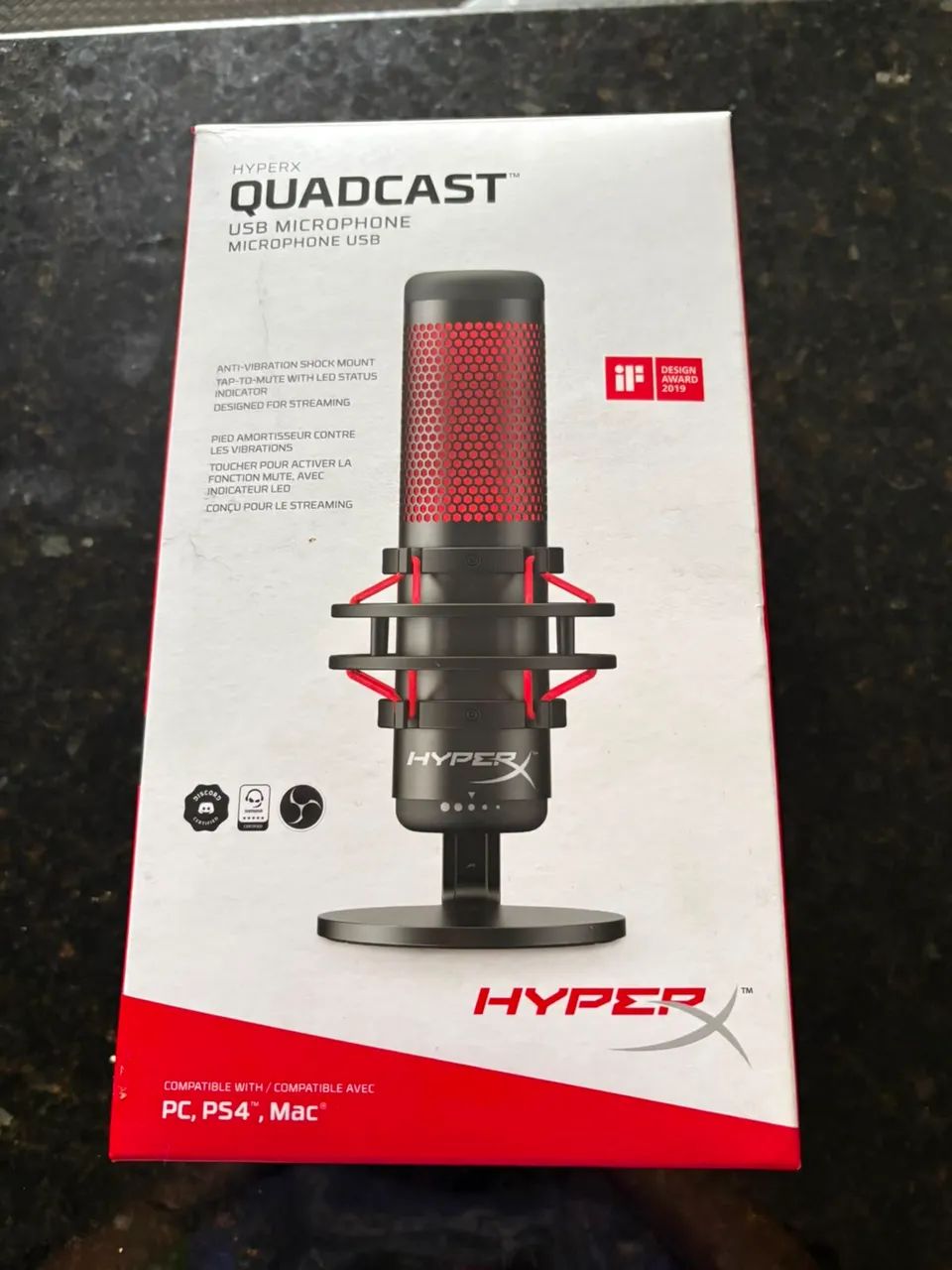 HiperX microfone Gamer quadcast 