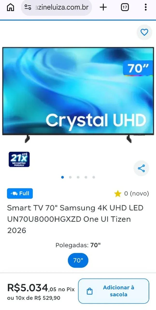 TV Samsung 70" para retirar peça ou arrumar - Foto 3