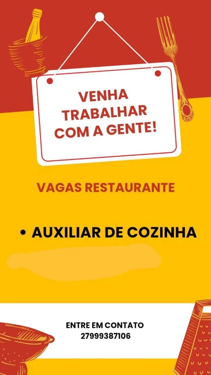 Auxiliar de cozinha 