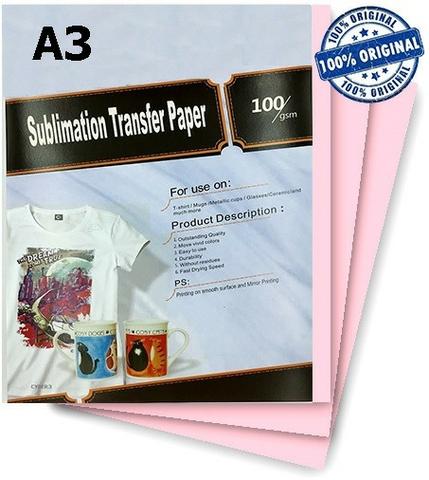 Papel Sublimático Transfer Resinado Fundo Rosa A3 e A4 100 Folhas - Foto 3