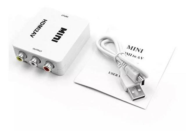 Mini Adaptador Conversor De Hdmi Para Rca Video Composto Av - Foto 4