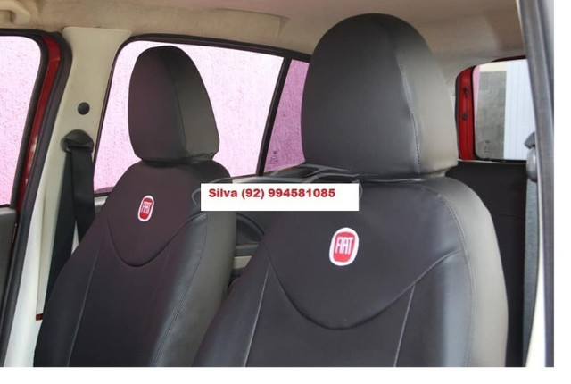 Capa banco Couro Corvin específico sob medida Novo uno Preto jh - Foto 3