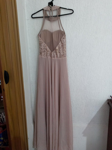 Vestido nude tamanho P usado 1x - Foto 2