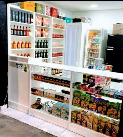 Balcão Caixa + 2 Balcões Vitrine