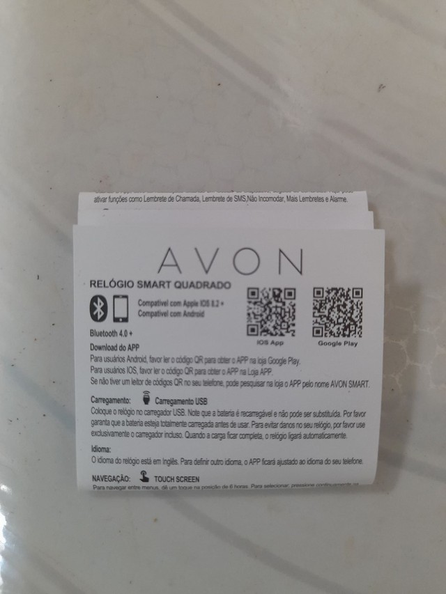smartwatch avon quadrado