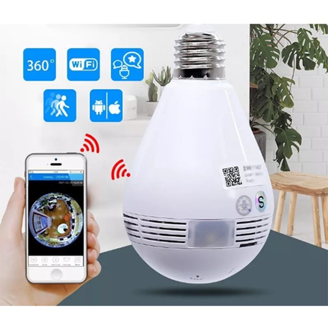 Câmera Lampada IP Wifi Segurança Hd Led 360 Espião - 74 - Foto 2