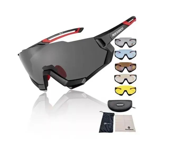 Oculos ciclismo Rockbros 5 lentes armação preta - Foto 4