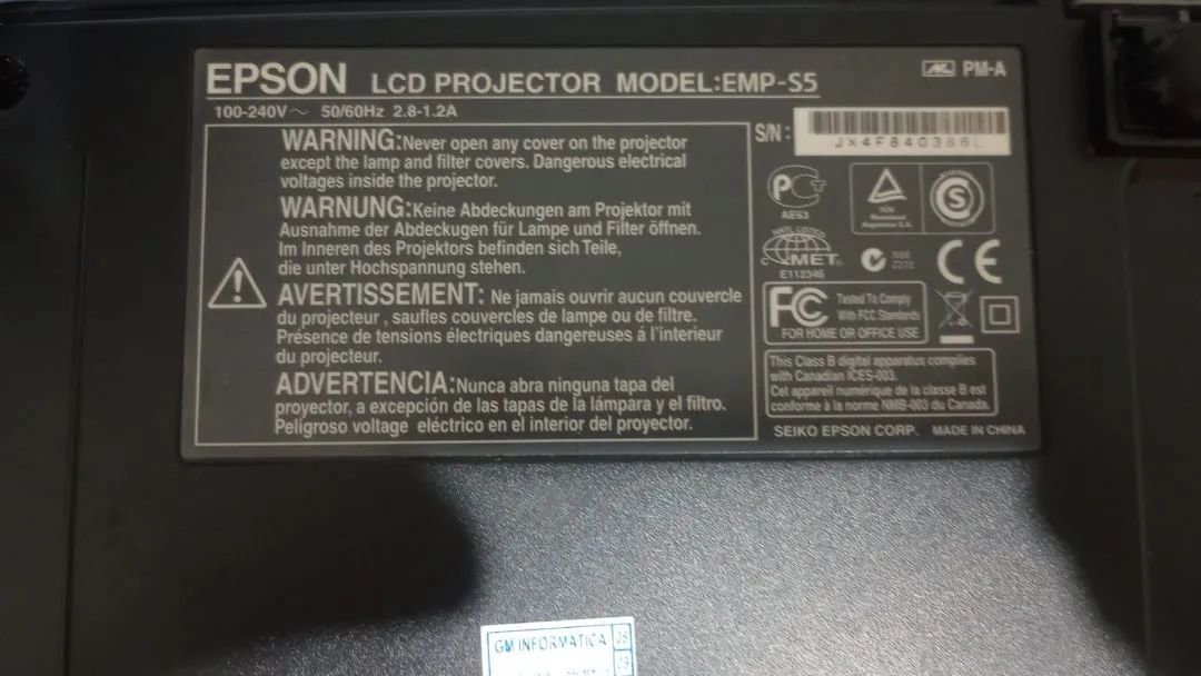 Projetor EPSON LCD PowerLite S5+ - Foto 3