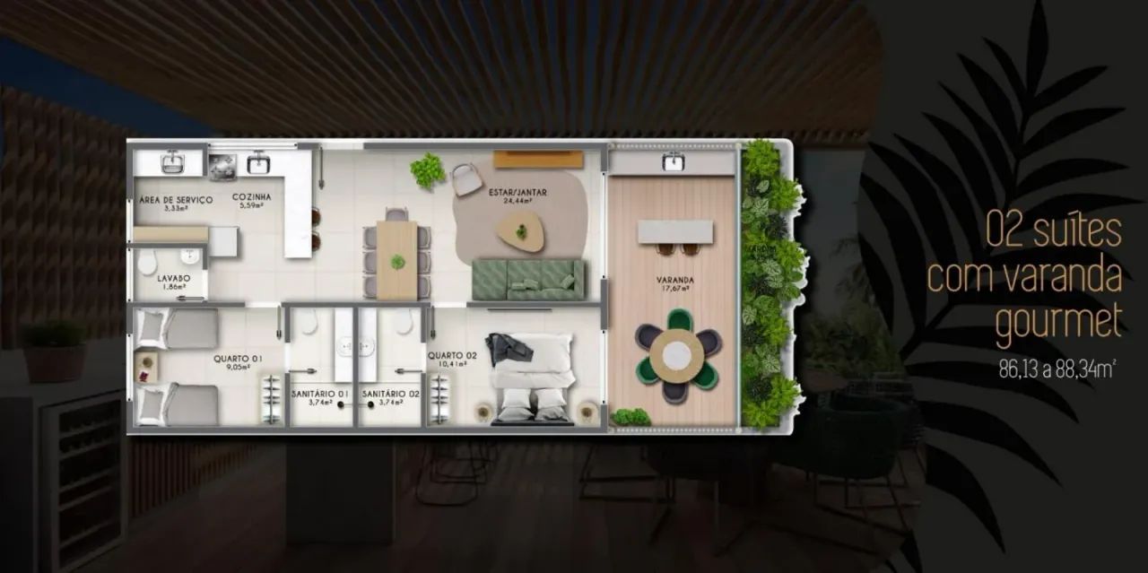 Lanai Imbassai, 2 E 3 Quartos, Entre 86M² A 117M² E 2 A 6 Vagas De Garagem. 13CEKHF - Foto 10