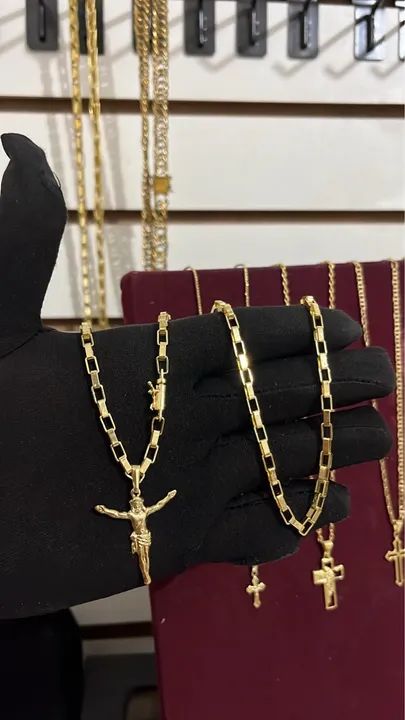 Cordões banhados a ouro 18k de alta qualidade 