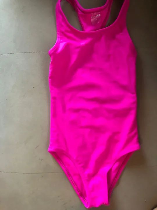 Maiô Oxer infantil menina tam 6 rosa piscina natação  - Foto 3