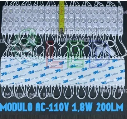 Led 3led Lente 1,8w Direto Na Energia Ac 110v
