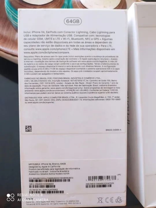Caixa iPhone vazia Xr 64g - Foto 5