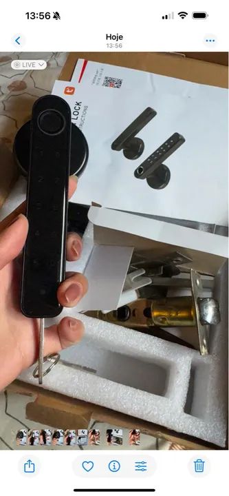 Fechadura eletrônica com leitor biométrico 