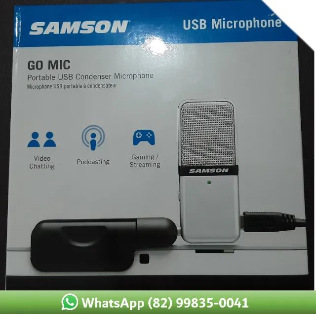 Microfone Condensador USB Portátil Samson Go Mic - Foto 2