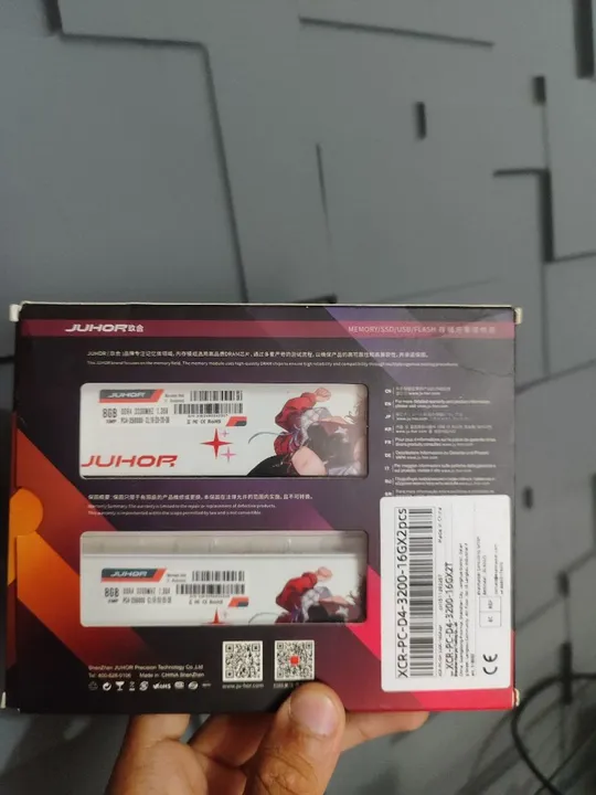 MEMÓRIA RAM 2X8 CL16 3200MHZ JUHOR 16gb 
