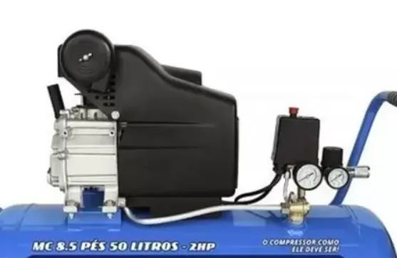 Compressor de ar 50 litros 2HP - Chiaperini MC 8.5/50 blue - Foto 4