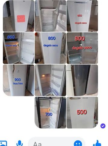 Geladeira vários modelos e preços 