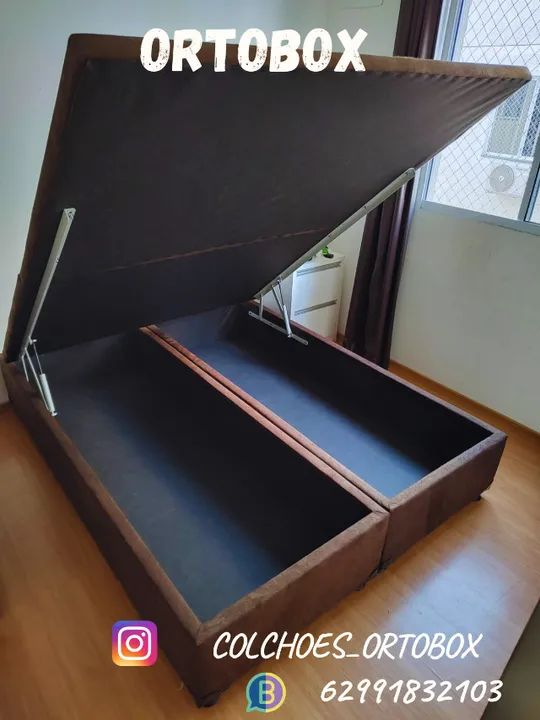 Box Baú Queen size com estrutura reforçada