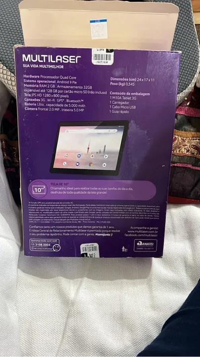 Tablet M10A Multilaser aceita chip e cartão de memória