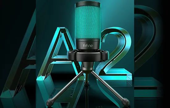 Microfone Gamer Condensador Fifine A2, USB, RGB, Black - Foto 3
