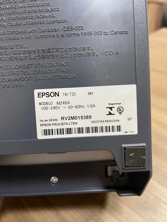 Impressora Epson Tm-t20 X Serial Usb Cupom Eletrônico Nfce - Foto 4