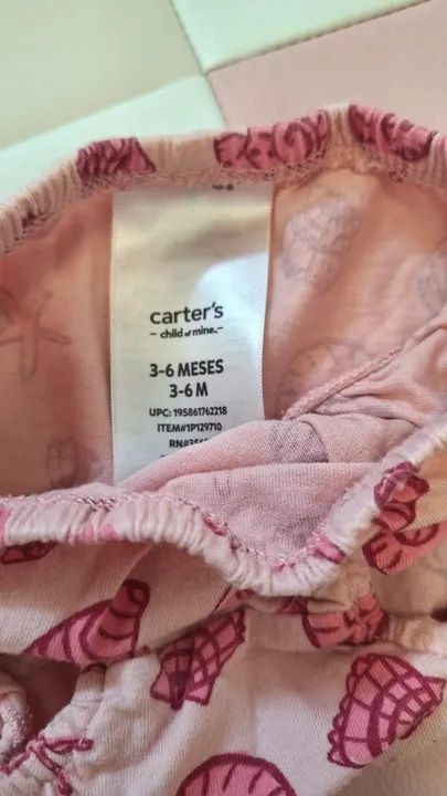 Conjunto Conchas - Carters - Tamanho 3 a 6 meses - Bebê Menina - Foto 4