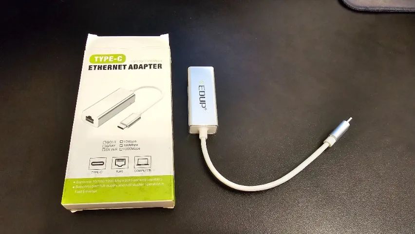 Adaptador de Cabo Ethernet RJ45 para USB Tipo C