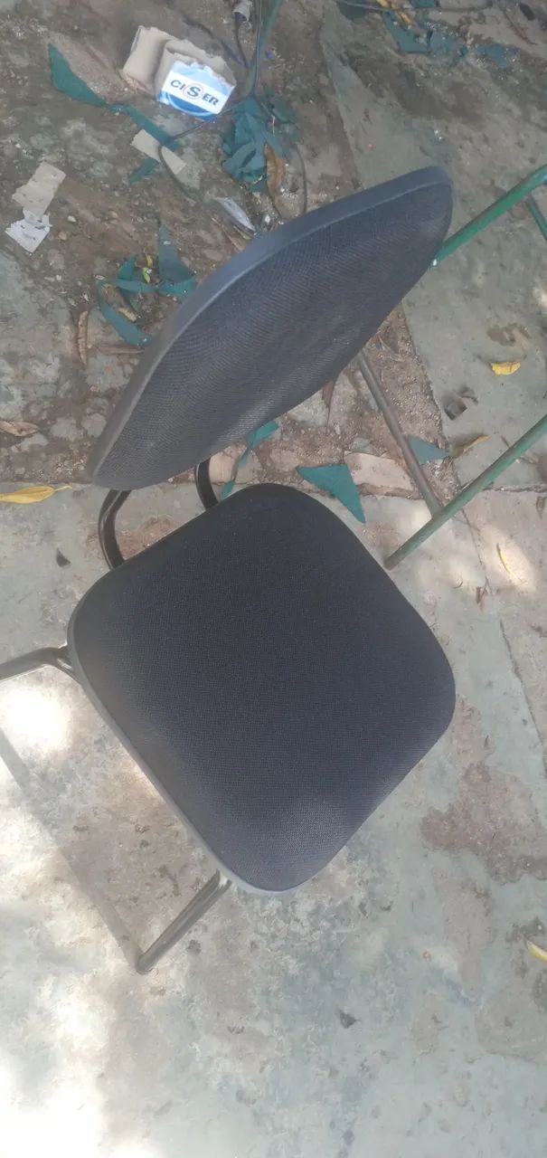 Cadeira fixa almofadada secretária  - Foto 3