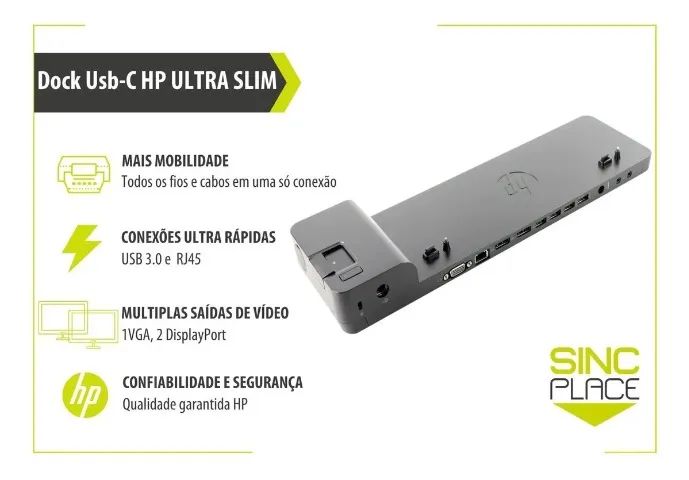 Dock Station NOVA original Para Elite E Pro Book HP - Foto 4
