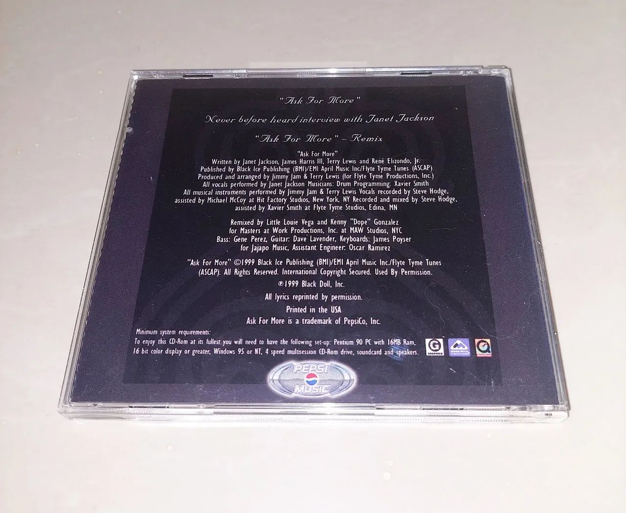 CD Janet Jackson - Ask for More Promo Pepsi  - Foto 2